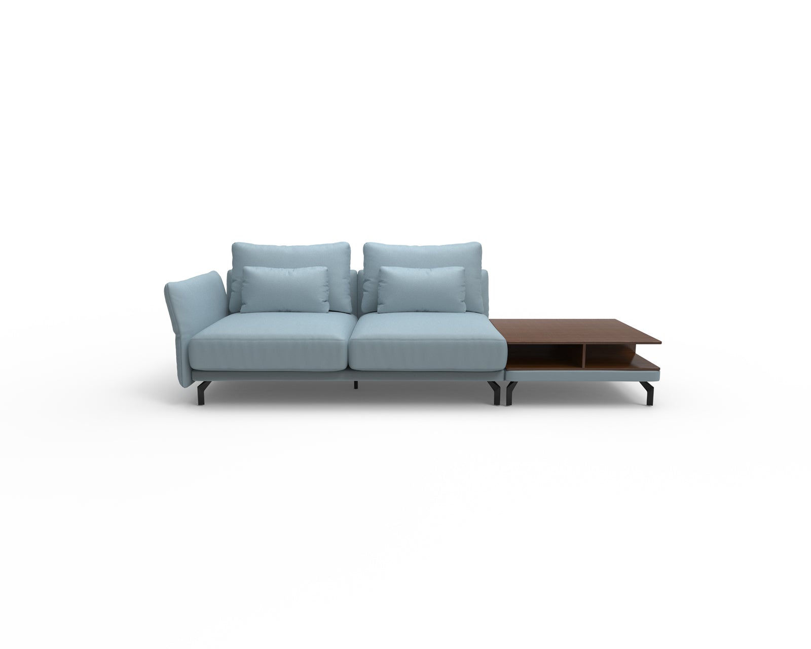 Seagull 2 Seater Sofa with Shelf Table (Right)